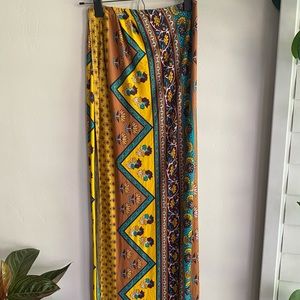 Novella Royale Bohemian Maxi Skirt with Slit